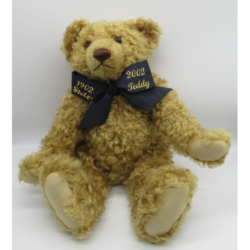 25 - Steiff Centenary Teddy Bear in blonde mohair with working growler mechanism and embroidered ribbon, ... 