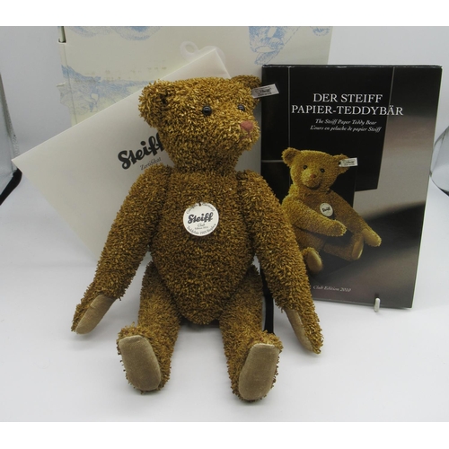 82 - Steiff Club Edition 2010 Paper Teddy Bear 1911 Replica in brown paper with 'The Steiff Paper Teddy B... 