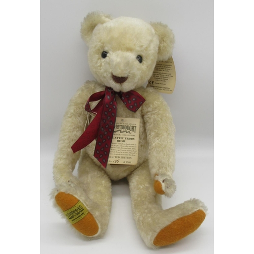 31 - Merrythought Inside Out Bear with paisley printed bowtie, Limited Edition no. 73/1000, boxed with ce... 