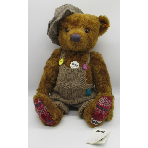 Steiff Jonathan Macbear teddy bear in golden brown mohair, tag No 