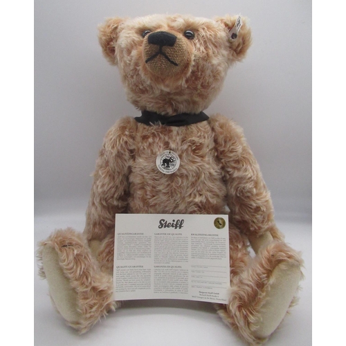 13 - Steiff 2004 replica of a 1908 teddy bear in light cinnamon mohair, limited edition no. 352/1000, box... 