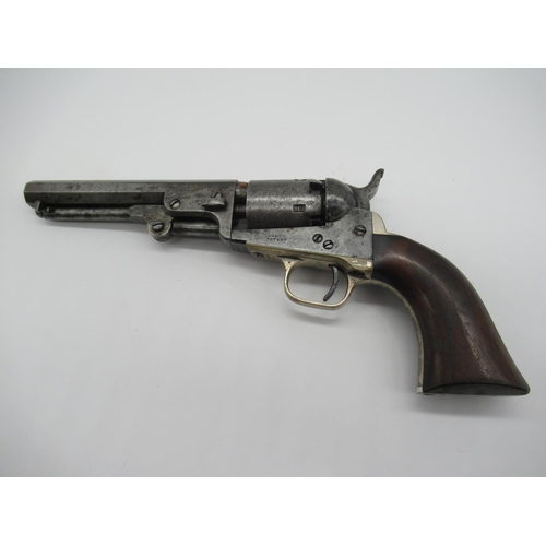 582 - Cased colt patent 1849 pocket revolver with coaching scenes to the cylinder 5