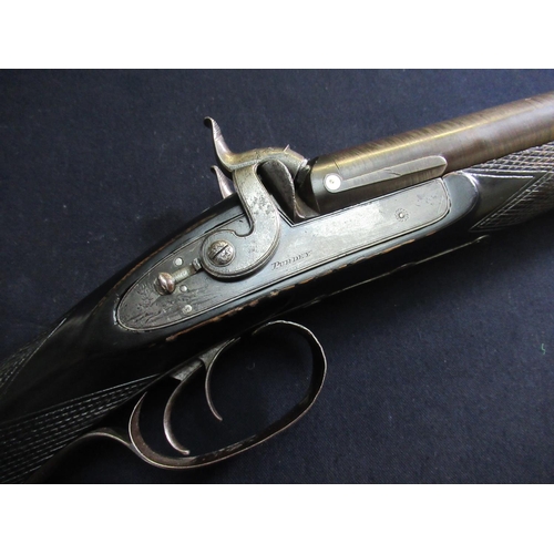 643 - J Purdey 16B percussion cap double barrelled sporting rifle, with 29 1/2