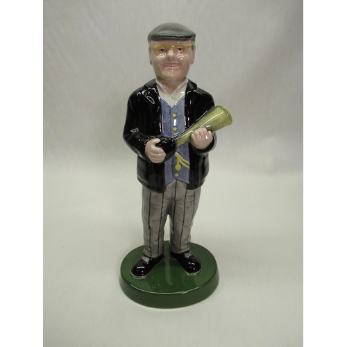 337 - Lorna Bailey - a model of Fred Dibnah 2/4, H28cm, Moonlight the Cat H13cm, Clarice Cliff style vase ... 