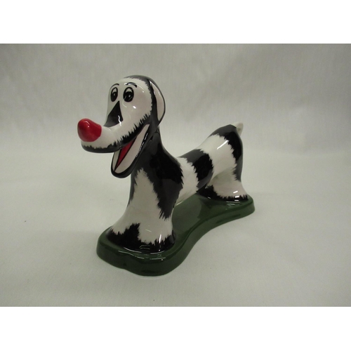 337 - Lorna Bailey - a model of Fred Dibnah 2/4, H28cm, Moonlight the Cat H13cm, Clarice Cliff style vase ... 