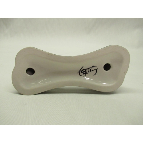 337 - Lorna Bailey - a model of Fred Dibnah 2/4, H28cm, Moonlight the Cat H13cm, Clarice Cliff style vase ... 