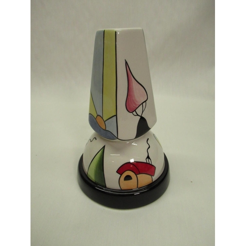 337 - Lorna Bailey - a model of Fred Dibnah 2/4, H28cm, Moonlight the Cat H13cm, Clarice Cliff style vase ... 