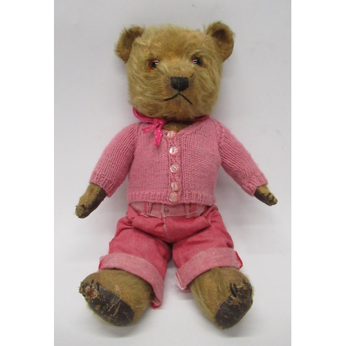 108 - Collection of c. 1940s Chiltern teddy bears, including a bear in golden mohair with glass eyes, join... 