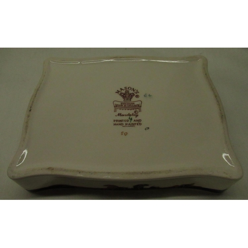 356 - Mason's Mandalay pattern sauce tureen and cover with ladle and stand, cheese dish and cover, circula... 