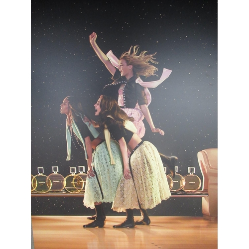 366 - Chanel - set of three large colour advertising posters for Chance Au Vive, in mirror surrounds, 130c... 