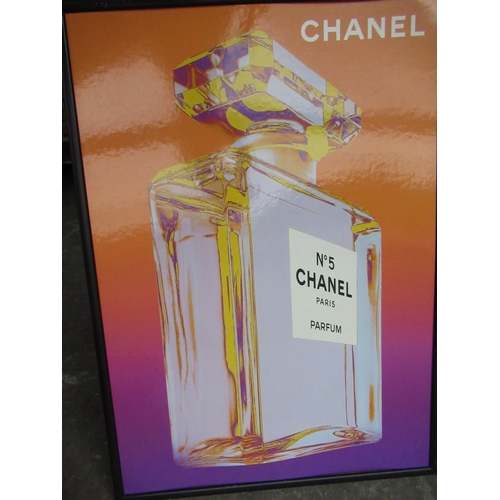 373 - Chanel - after Andy Warhol, three colour advertising posters for No.5 Parfum, one duplicated colourw... 