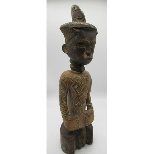 777 - Carved wood African style figure H39cm