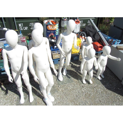 41 - Set of eight shop children/toddler mannequins