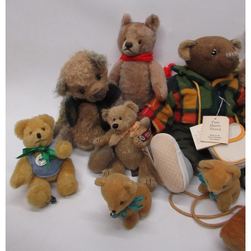 220 - Large collection of teddy bears varying in age, size and make, including 