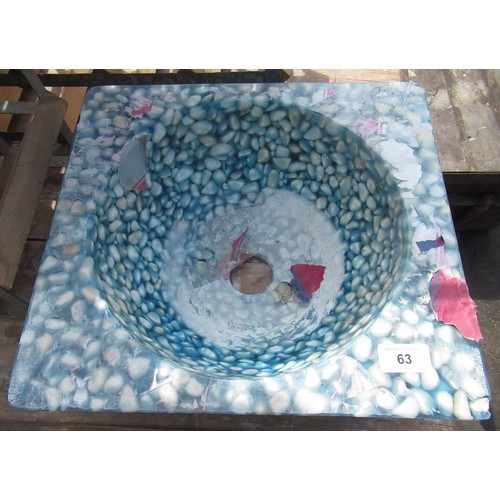 63 - Unusual sink made from stone filled resin