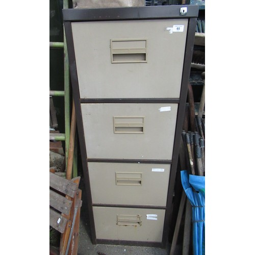 65 - Four drawer filing cabinet