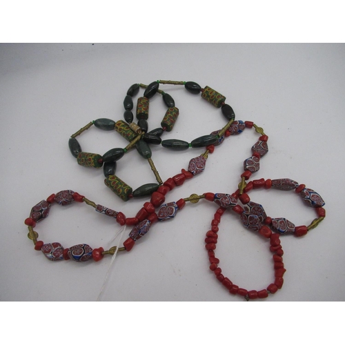 780 - Two strings of African tribal bead necklaces