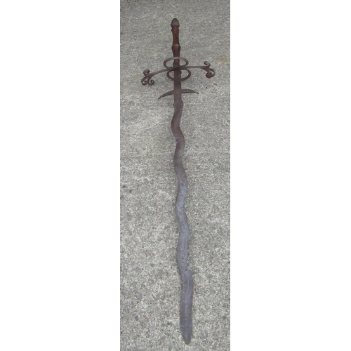 783 - Extremely large forge made C17th style sword, 57