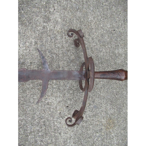 783 - Extremely large forge made C17th style sword, 57