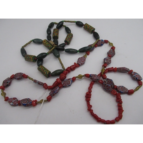 780 - Two strings of African tribal bead necklaces