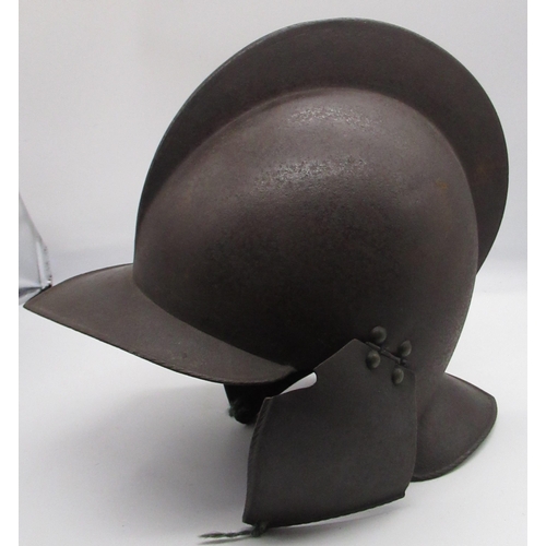 790 - German style Burgonet helmet with folding cheek pieces