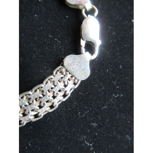 18 - Italian Sterling silver chain link bracelet, silver and marcasite cameo brooch stamped 800, Sterling... 