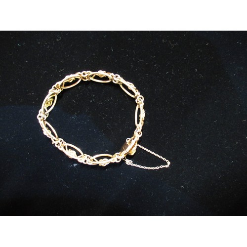 8 - Early 20th century 9ct gold fancy link bracelet, stamped 9C 15.5g