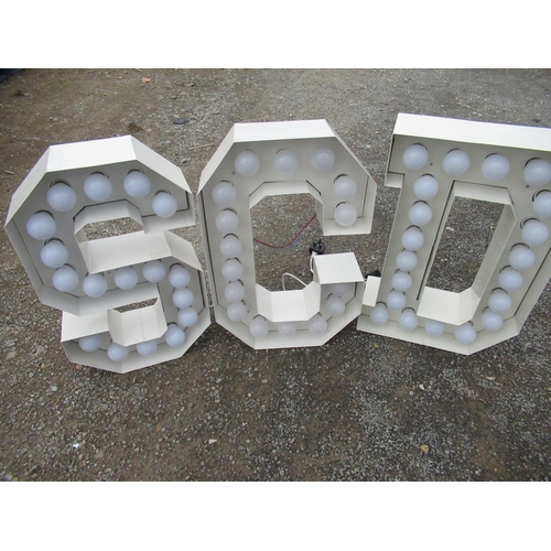 51 - Craig Revel Horwood Collection - set of three Vegaz Lights illuminated letters S, C and D for Strict... 