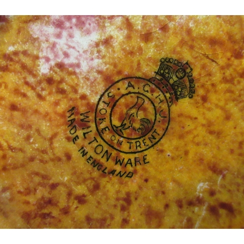 153 - Six pieces of black Carlton Ware with apple blossom design including vases, water jug etc, an Arthur... 