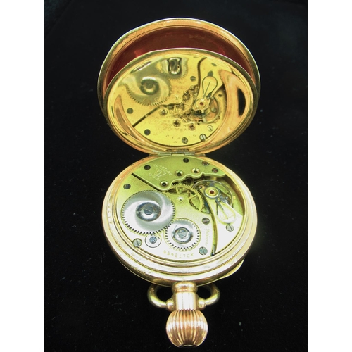 16 - Late C19th/early C20th Keystone open faced keyless pocket watch. 10ct Dennison Moon rolled gold case... 