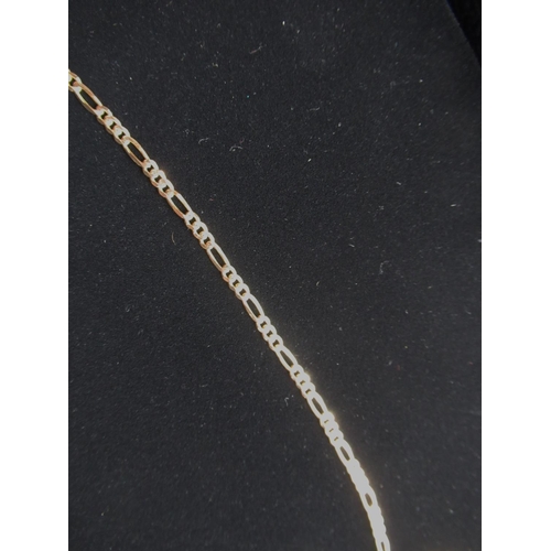 29 - 9ct gold figaro chain necklace with lobster claw clasp stamped 375 Italy, L47cm 6.6g