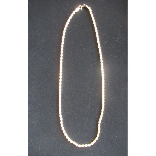 30 - 9ct gold rope chain necklace with spring ring clasp stamped 9KT, L51cm 6g