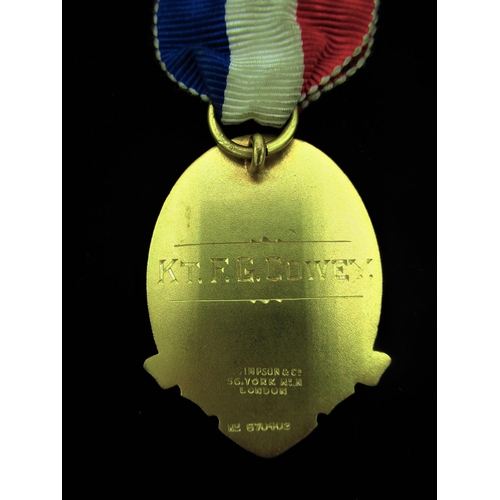 9 - Royal Order Of Antediluvian Buffaloes WWI Victory medal 1919 awarded to K.T.F.G.Cowey, Durham Light ... 
