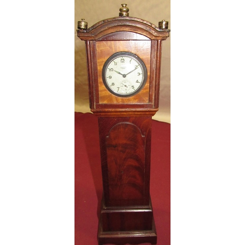 169 - Early C20th pocket watch stand in the form of a Geo. III mahogany long case clock, complete with Smi... 