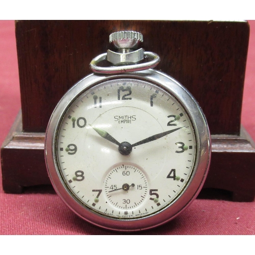 169 - Early C20th pocket watch stand in the form of a Geo. III mahogany long case clock, complete with Smi... 