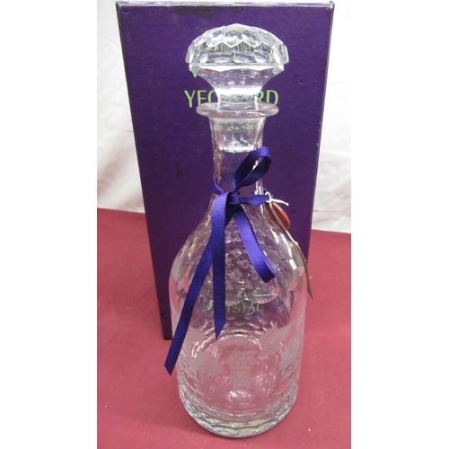 231 - Claire Sweeney Collection - William Yeoward crystal decanter, mallet shaped body decorated with grap... 