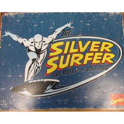 125 - Replica Marvel sign The Silver Surfer- Sky Rider of the Spaceways! 40.5cm x 31.5cm