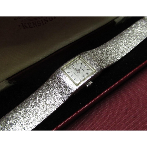 127 - Swiss Shield quartz watch, stainless steel case on matching bracelet in original box, ladies Sekonda... 
