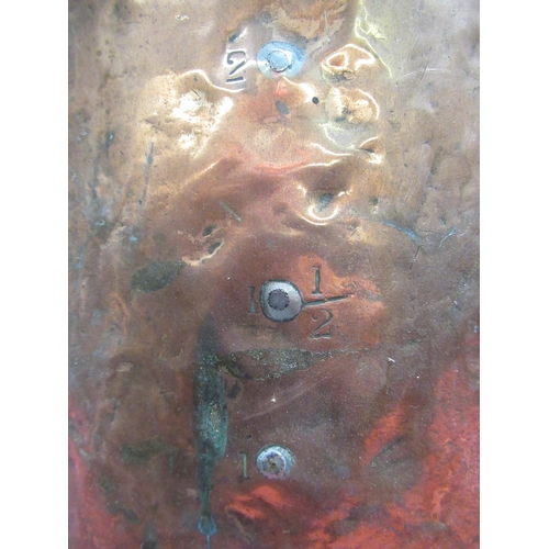 161 - Copper two gallon cream type churn with brass swing handle, H29cm