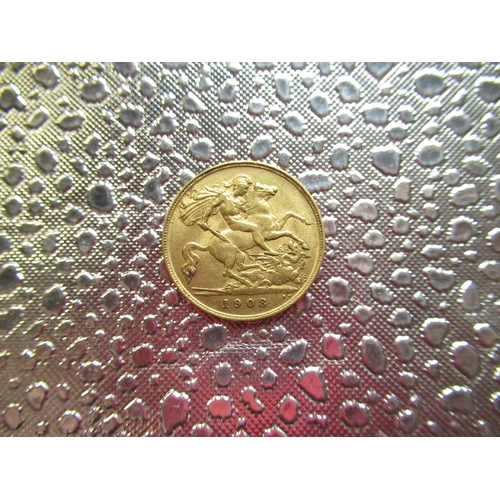 12 - Edw.VII gold half sovereign 1908