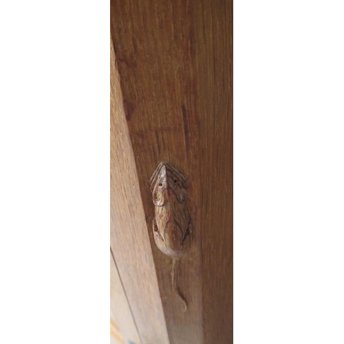 2003 - Robert Mouseman Thompson - oak dresser, twin shelved back with penny molded cornice, projecting base... 