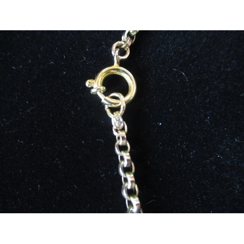 11 - 9ct gold cable chain necklace with spring ring clasp L43cm 8.5g