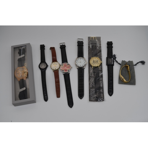 251 - Collection of dress watches including a Swissam 17 jewel watch and a ladies Seiko quartz (8)