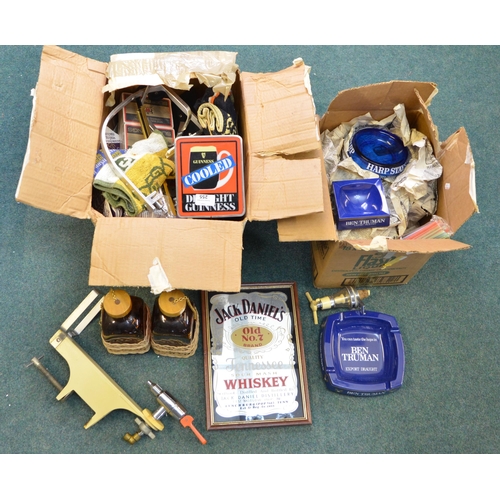 255 - Collection of brewery related items, ashtrays etc