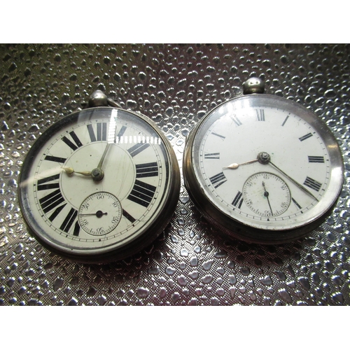 221 - Victorian silver hallmarked cased pocket watch, white Roman dial with subsidiary seconds, fusee move... 