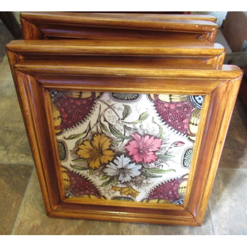 229 - Collection of various R Johnson & Co and other tiles, the majority floral designs, framed (16)