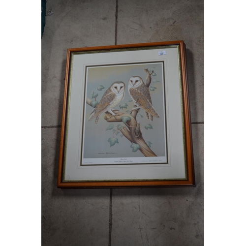 199 - Set of three framed and mounted limited edition David Andrews wild life prints including Peregrine, ... 