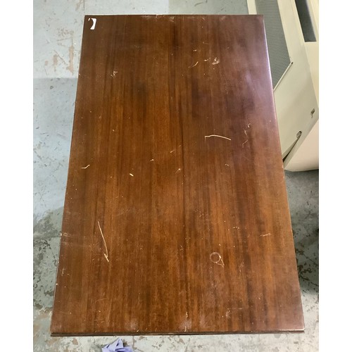170 - Reprox mahogany drop leaf sofa table and a similar drop leaf dining table (2)