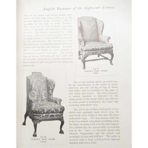 33 - Cescinsky, Herbert: English Furniture of The Eighteen Century, b/w illust. pub London, half calf, 3v... 