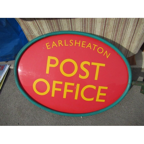 54 - Wall mounted post office sign for Earlsheaton Post Office with mounting brackets